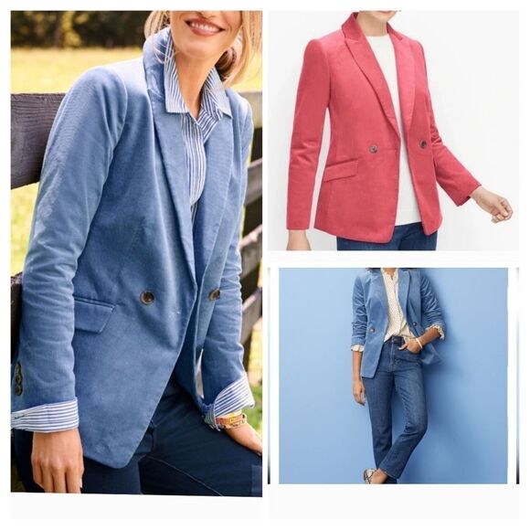 Soft Pink Cotton Corduroy Blazer Size 6 petite - Picture 10 of 12